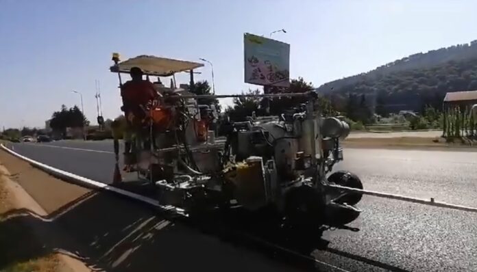 Se refac marcajele pe DN1 între Brașov și Predeal