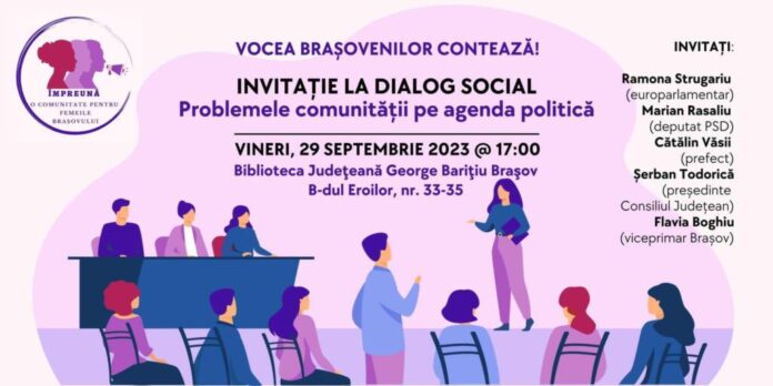 Dezbaterea publică “INVITAȚIE la DIALOG SOCIAL, problemele comunității pe agenda politică”, la Biblioteca Județeană “George Barițiu”