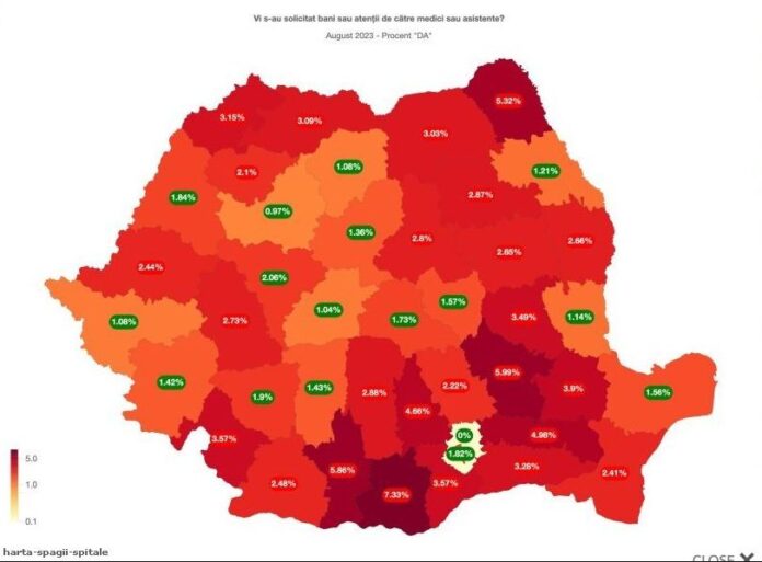 Harta spăgilor din spitale