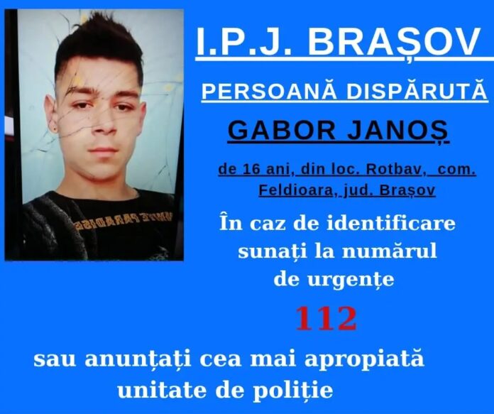 Un băiat de 16 ani din Rotbav, dat dispărut. Dacă îl vedeți sunați la 112