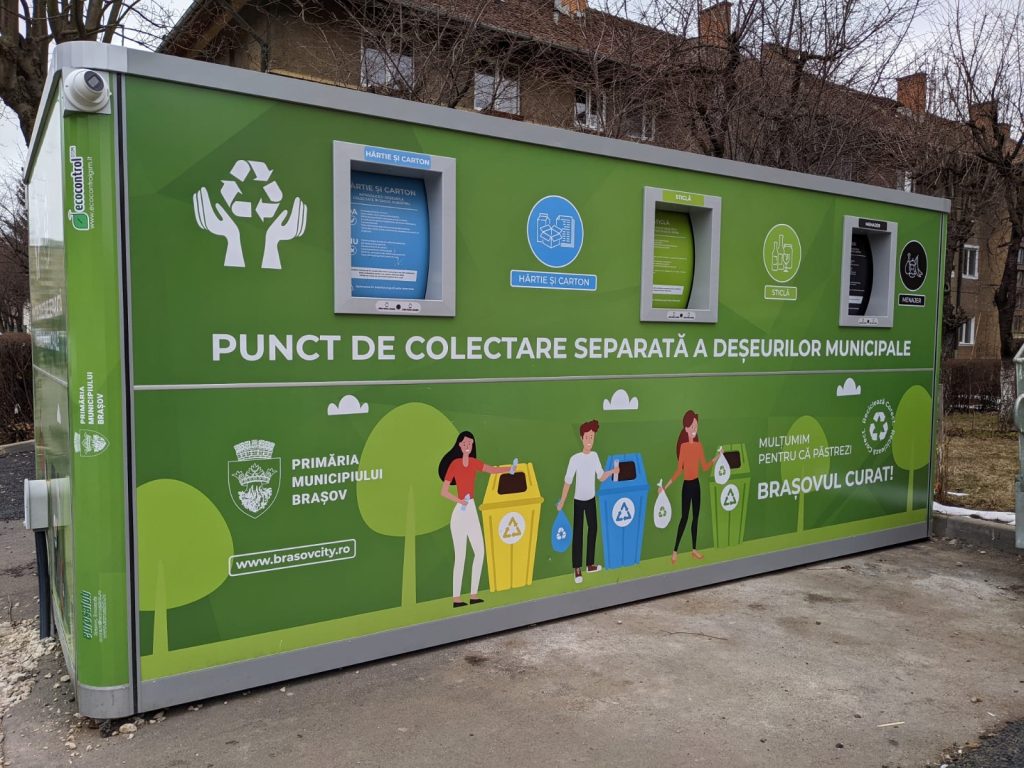 Toate platformele de deșeuri din Brașov vor beneficia de sisteme de colectare selectivă prin intermediul ecoinsulelor digitalizate
