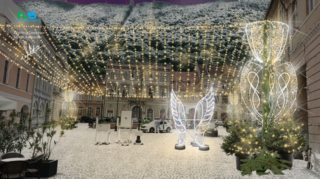 Brașovul, ,,Clasic și elegant”: Primăria a început pregătirile pentru sărbătorile de iarnă și montarea iluminatului festiv