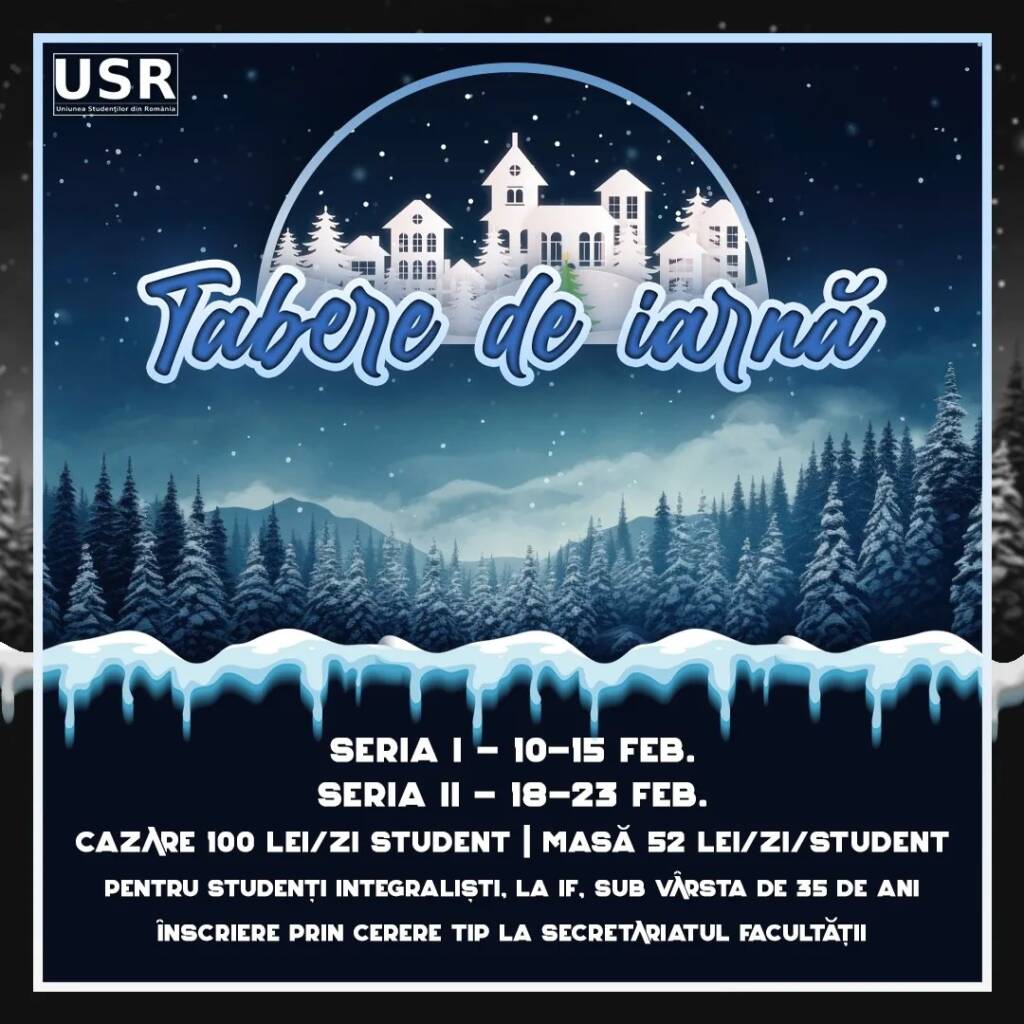 Tabere de iarnă pentru studenți, organizate de Ministerul Familiei, Tineretului şi Egalității de Șanse