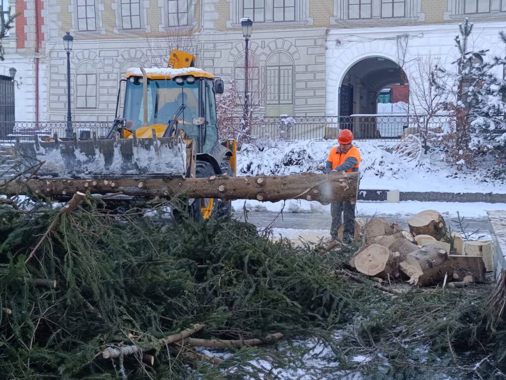 Bradul de Crăciun din Râșnov, ajutor de încălzire pentru o familie nevoiașă