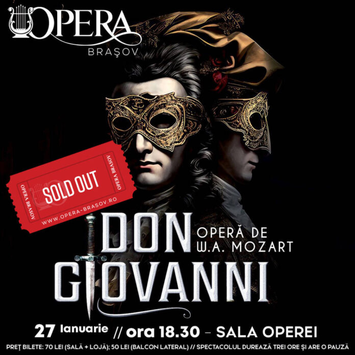 „Don Giovanni”, de ziua lui Mozart, la Opera Brașov