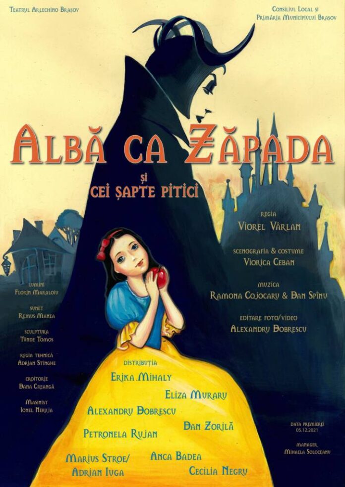 Teatrul Arlechino Brașov prezintă elevilor Școlii Gimnaziale Budila „Albă ca zăpada și cei șapte pitici”