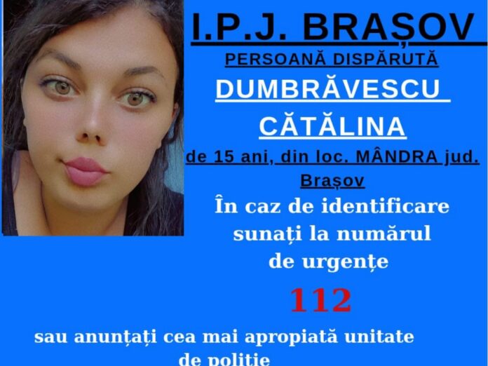 O adolescentă în vârstă de 15 ani este dată dispărută