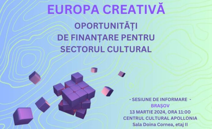 Despre accesarea fondurilor europene, cu experții Biroului Europa Creativă România, la Centrul Cultural Apollonia