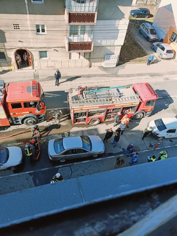 Incendiu la un bloc din Codlea
