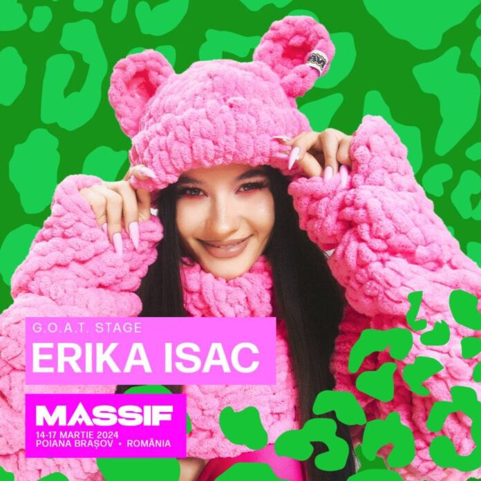 Erika Isac vine la Massif, pe 17 martie, pe scena G.O.A.T.