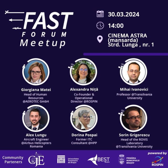 Despre viitorul tehnologiei aerospațiale, la FAST Forum Meetup, la Brașov