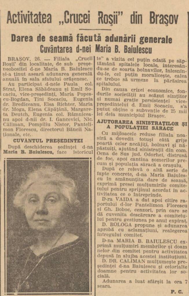 Maria Baiulescu: Cea mai puternică braşoveancă