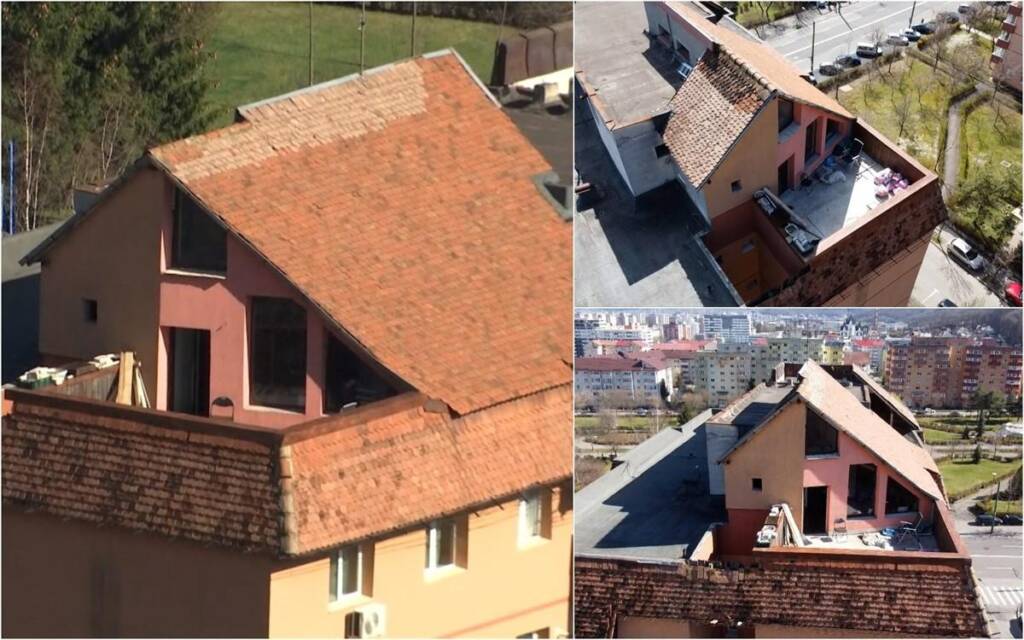 Locație inedită cu vedere panoramică: Vilă construită pe un bloc de 8 etaje din Răcădău