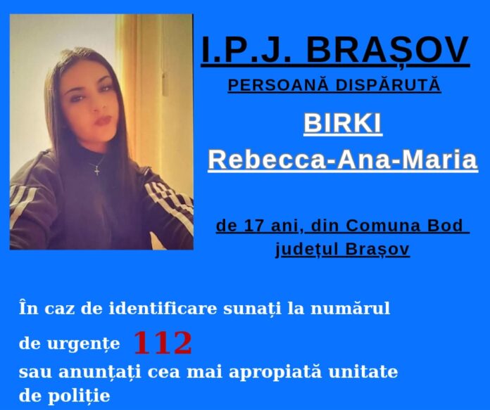 UPDATE / Adolescenta dispărută din Bod a fost găsită