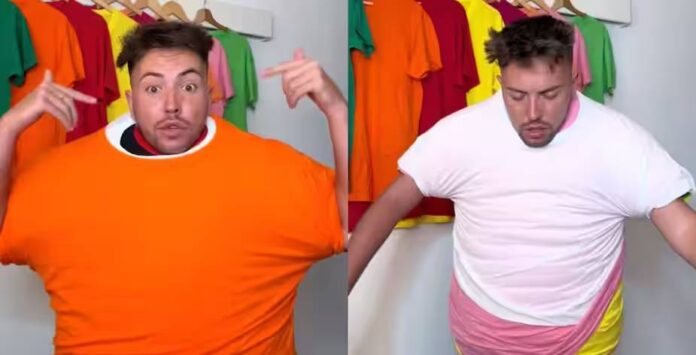 Un influencer francez a leșinat îmbrăcat cu 130 de tricouri