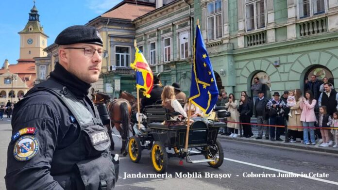 Brașov: Peste 150 de jandarmi, la datorie în “Duminica Tomii”, la ,,Coborârea în Cetate a Junilor”