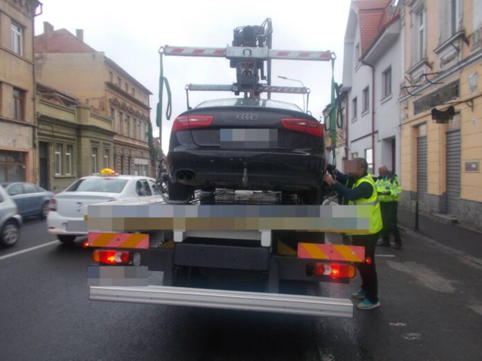 51 vehicule parcate neregulamentar în Brașov au fost ridicate săptămâna trecută