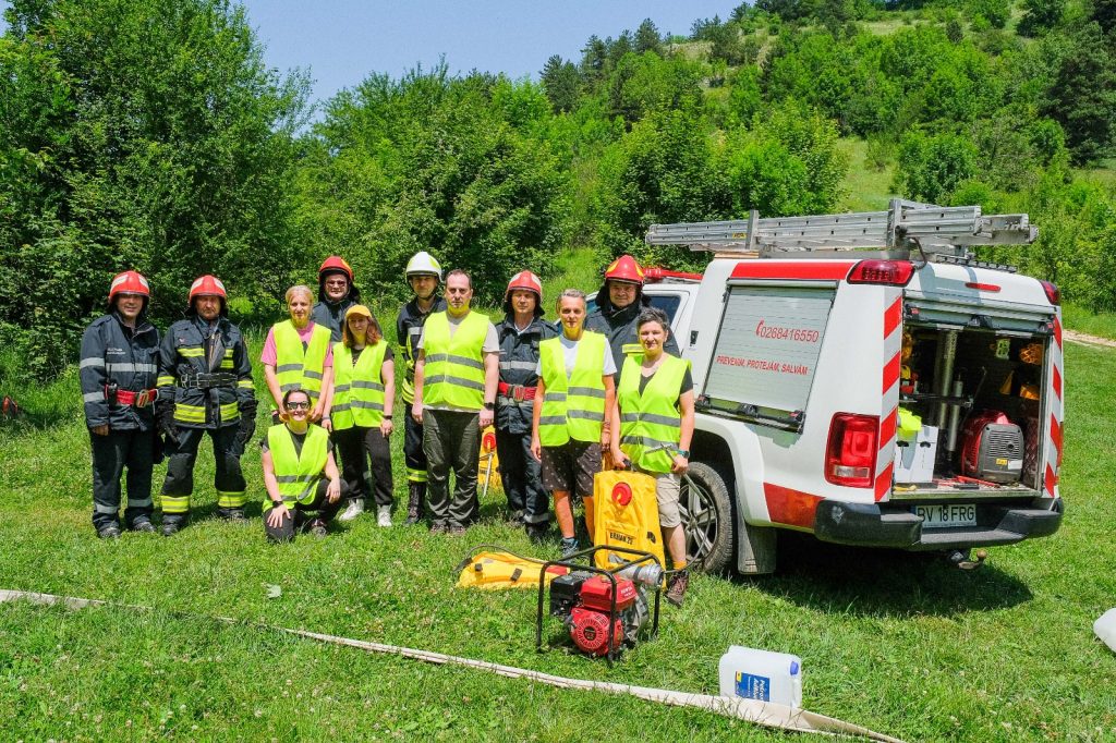 Exercițiu la Brașov, pentru gestionarea unui ,,Incendiu de vegetație pe Tâmpa”