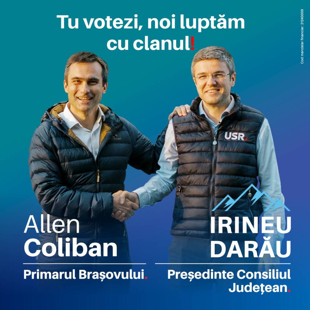 Tu votezi, Allen Coliban și Irineu Darău se luptă cu clanul. Pe 9 iunie, alegem viitorul Brașovului