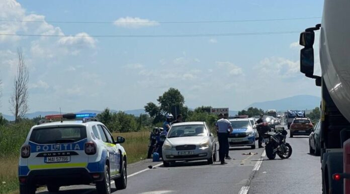  Accident pe DN1 la ieșirea din Făgăraș.