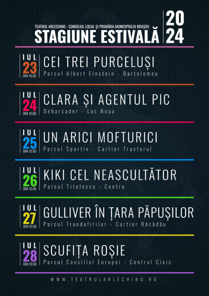 Stagiunea estivală a Teatrului Arlechino, prin Brașov