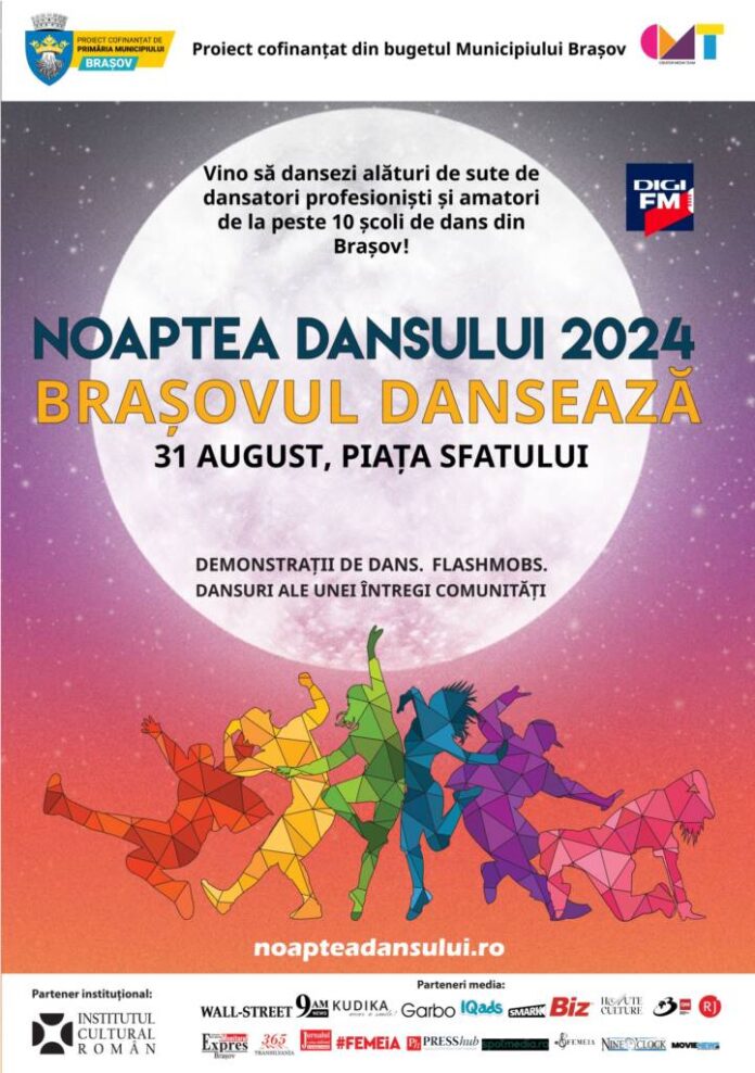 “Noaptea Dansului 2024” aduce magia dansului în Brașov: “Brașovul Dansează” în Piața Sfatului pe 31 august