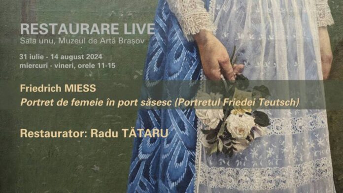 O operă de artă va fi restaurată live la Muzeul de Artă Brașov
