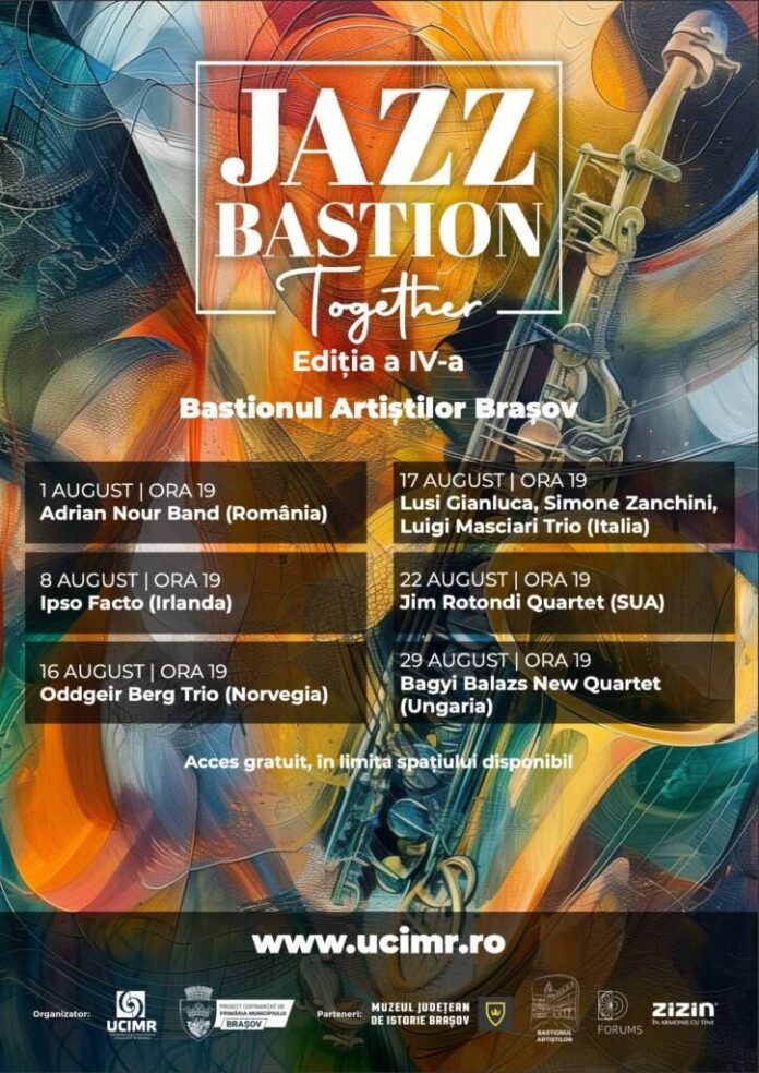Jazz Bastion, 6 concerte – eveniment, în Bastionul Țesătorilor din Brașov