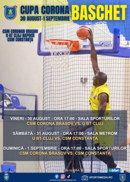 Baschet: Campioana U-BT Cluj-Napoca vine la Cupa Corona. Programul meciurilor turneului de la Brașov