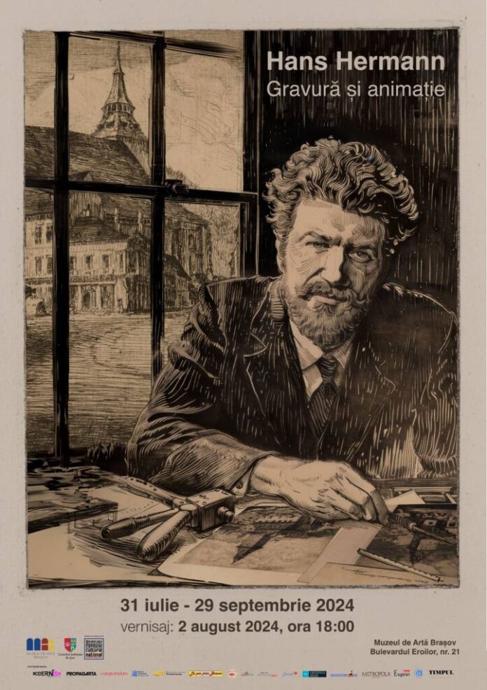 Creații ale artistului brașovean Hans Hermann animate într-o nouă expoziție la Muzeul de Artă Brașov
