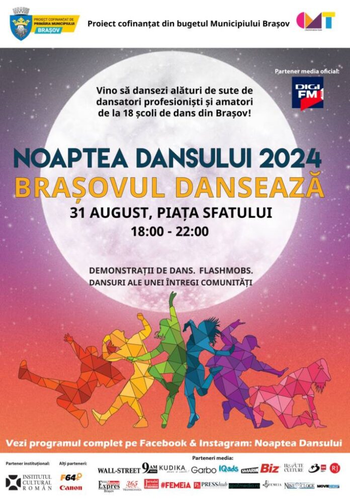 “Noaptea Dansului: Brașovul Dansează” și unește oamenii în cea mai mare horă din Piața Sfatului