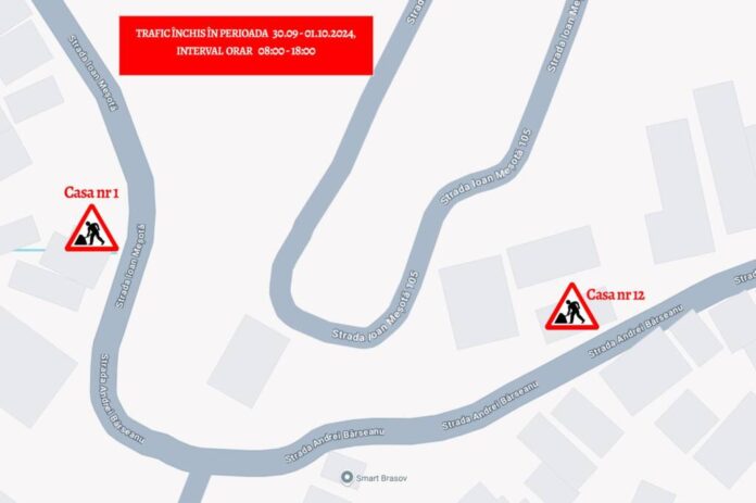 Trafic închis pe două străzi din cartierul Noua din Brașov