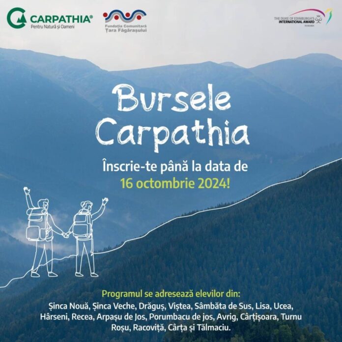 Pentru tinerii pasionați de științele naturii din Țara Făgărașului: Se fac înscrieri pentru Bursele Carpathia