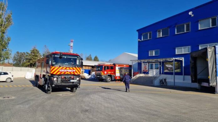 Incendiu la un operator economic din Ghimbav
