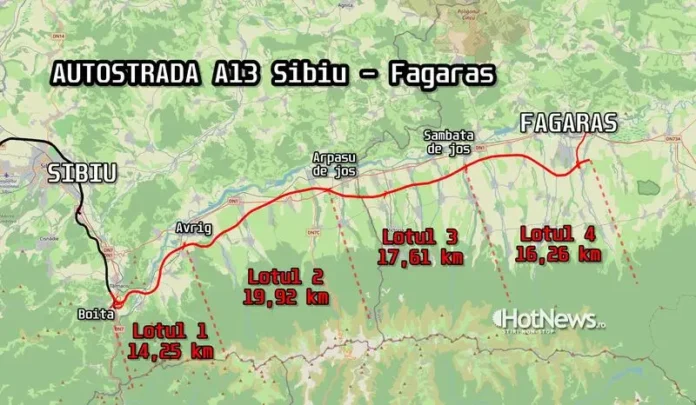 În Autostrada Făgăraş – Sibiu încep lucrările pe lotul 4 din