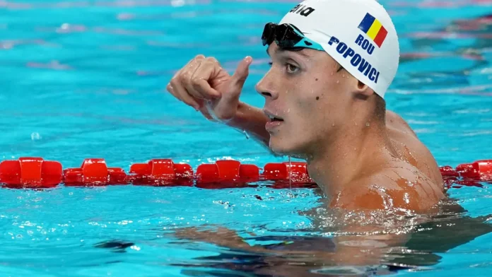 David Popovici își donează echipamentul de la Jocurile Olimpice de la Paris 2024 pentru a ajuta copiii cu nevoi speciale