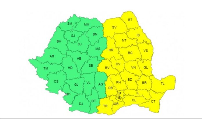 Furtuni și ploi torențiale în weekend: ANM emite Cod Galben pentru mai multe regiuni