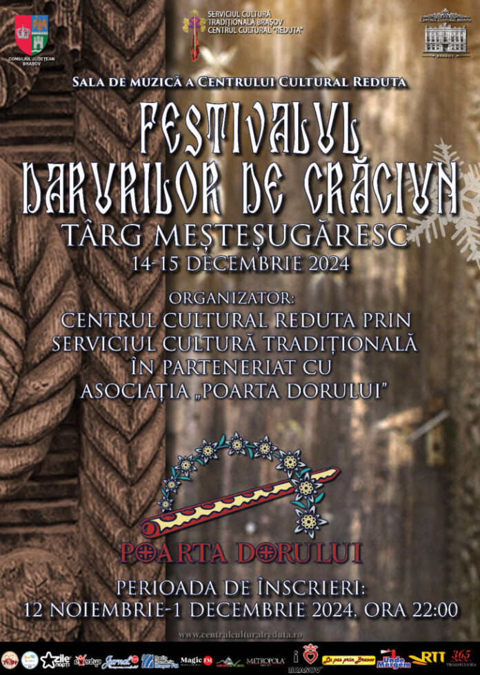 Au început înscrierile pentru „Festivalul Darurilor de Crăciun” – Târg meșteșugăresc, la Centrul Cultural Reduta