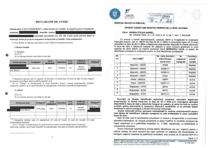 Falsul în declarații este sancționat cu închisoare de la 3 luni la 2 ani: Călin Georgescu, acuzat de fals în declarații: Proprietăți imobiliare nedeclarate în Ilfov și Brașov