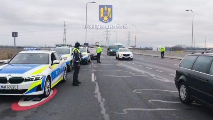 Acțiune în “cascadă” desfășurată de polițiști pentru reducerea accidentelor rutiere, pe DN 1, între județele Prahova și Sibiu