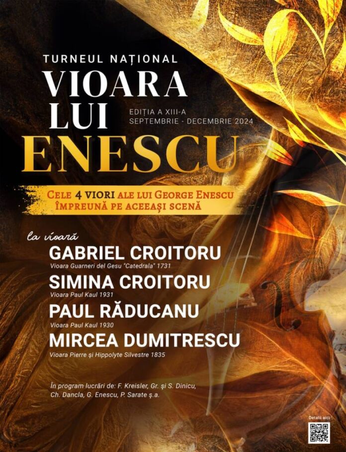 Cele patru viori ale lui Enescu, împreună pe aceeaşi scenă, și la Brașov