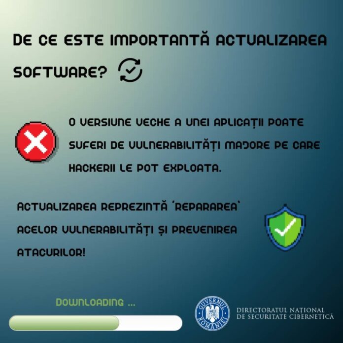 Directoratul Național de Securitate Cibernetică (DNSC): Neactualizarea software-ului este ca și cum ai lăsa ușa deschisă pentru atacatori