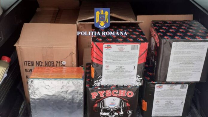 Peste 400 de kilograme de articole pirotehnice ilegale, confiscate în Poiana Brașov