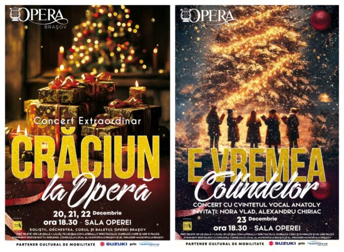 „Crăciun la Operă!”, „E vremea colindelor!”, la Opera Brașov