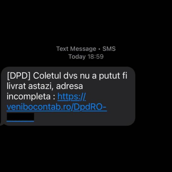 Fraudă prin SMS! Infractorii cibernetici se folosesc de identitatea unor companii de curierat