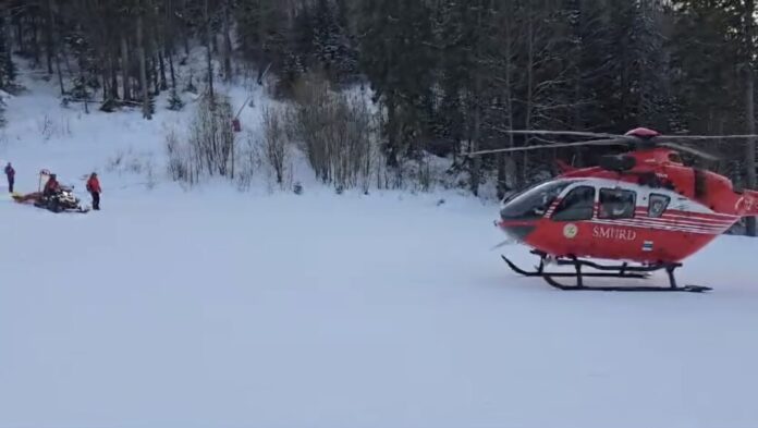 Victimă preluată cu elicopterul din Poiana Brașov, după o hemoragie masivă