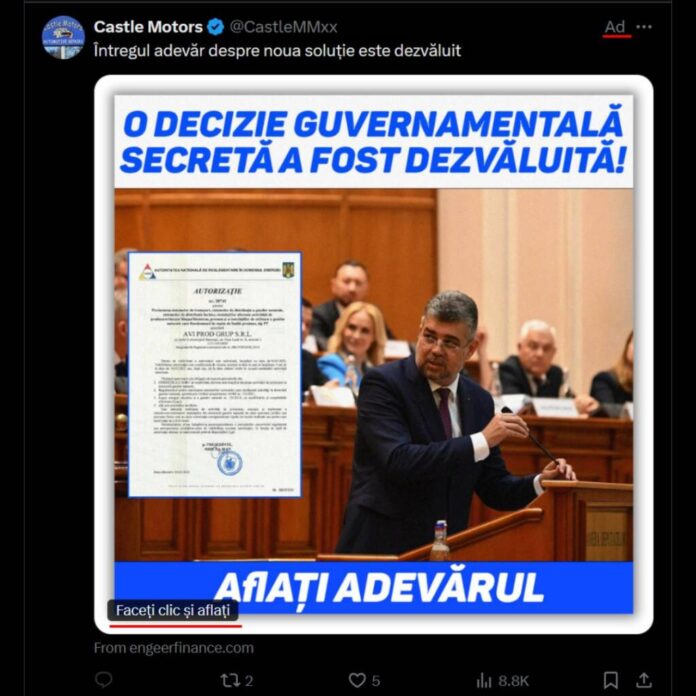 Atenție! Tentative de fraudă false oportunități de investiții, realizate cu ajutorul tehnologiei deepfake, pe rețeaua X (fosta Twitter)