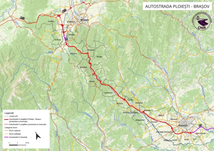 Autostrada pe Valea Prahovei: Proiectul Ploiești – Brașov a fost preluat de către Compania de Investiții Rutiere