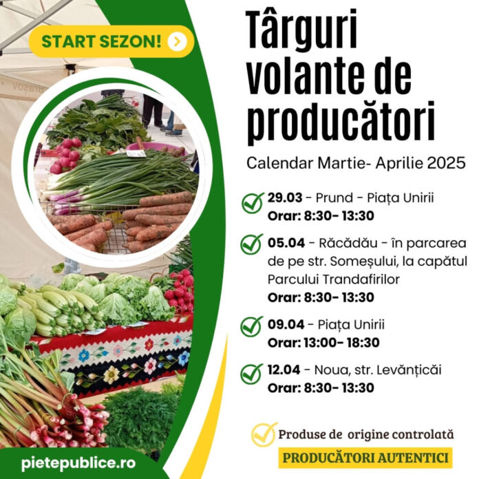 Târguri volante, din nou în Brașov, din 29 martie