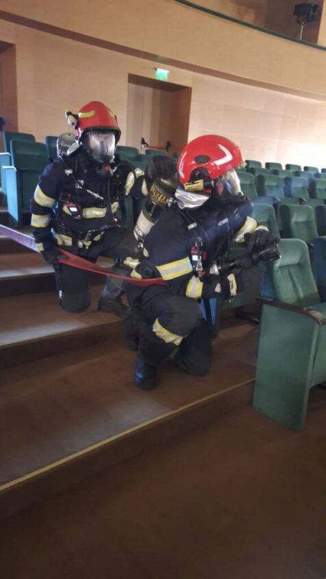 FOTO: Incendiu la Teatrul "Sică Alexandrescu" Brașov, exercițiu